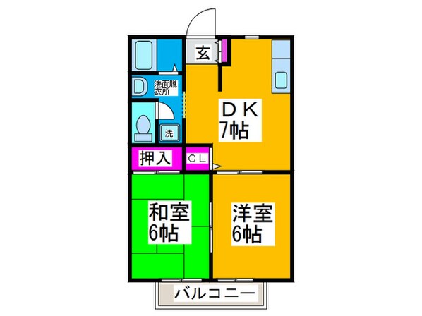 ハイム上野芝Ⅱ３棟の物件間取画像